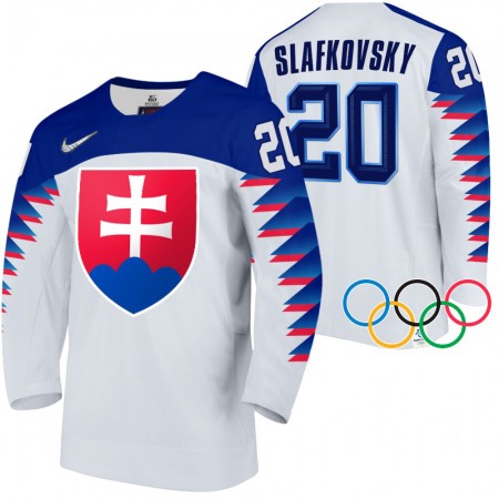 Pánské Hokejový Dres Slovensko Juraj Slafkovsky 20 2022 Winter Olympics Bílý Authentic